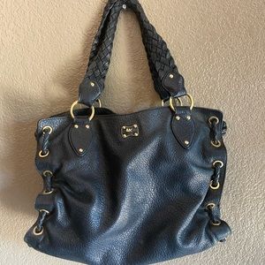 Vintage leather Michael Kors braided satchel